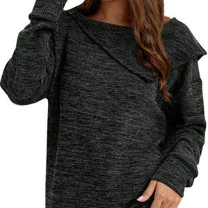 Cotton Blend Thick Pullover Sweatshirt for Women